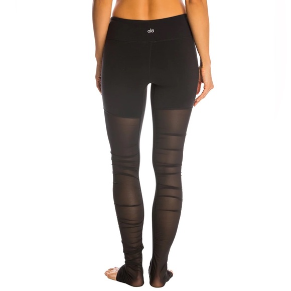 ALO Yoga Pants - Alo Yoga Black Mesh Goddess Leggings Pants Size Small